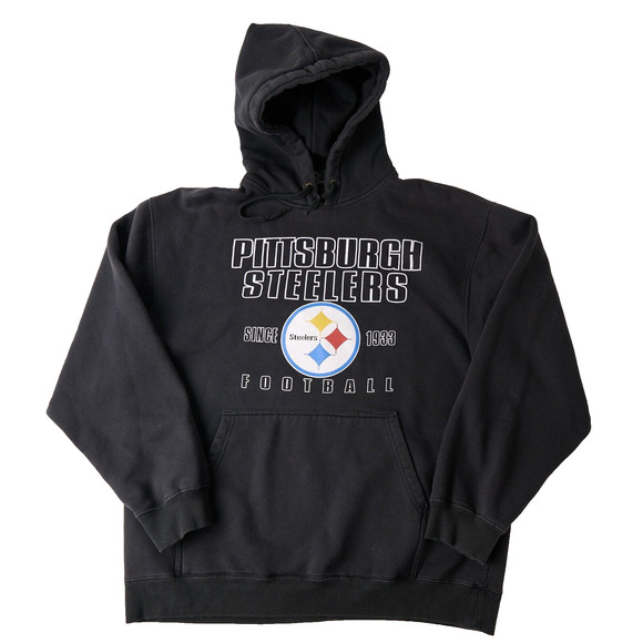 Custom Sport Other - Vintage Y2K Pittsburgh Steelers Hoodie Mens L Black NFL Football Graphic 2000s